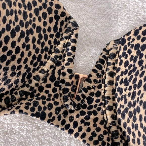 5/$25 Shade & Shore Leopard Print Bikini Bra Top 38DD - Picture 8 of 11